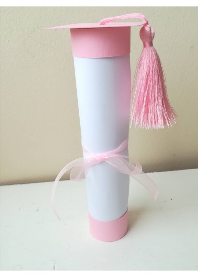 Покана за бал за момиче тип Папирус с шапка цвят розово модел дуо - 25 броя пакет